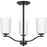 Progress Lighting Adley 3-Light Semi-Flush/Conv Chandelier