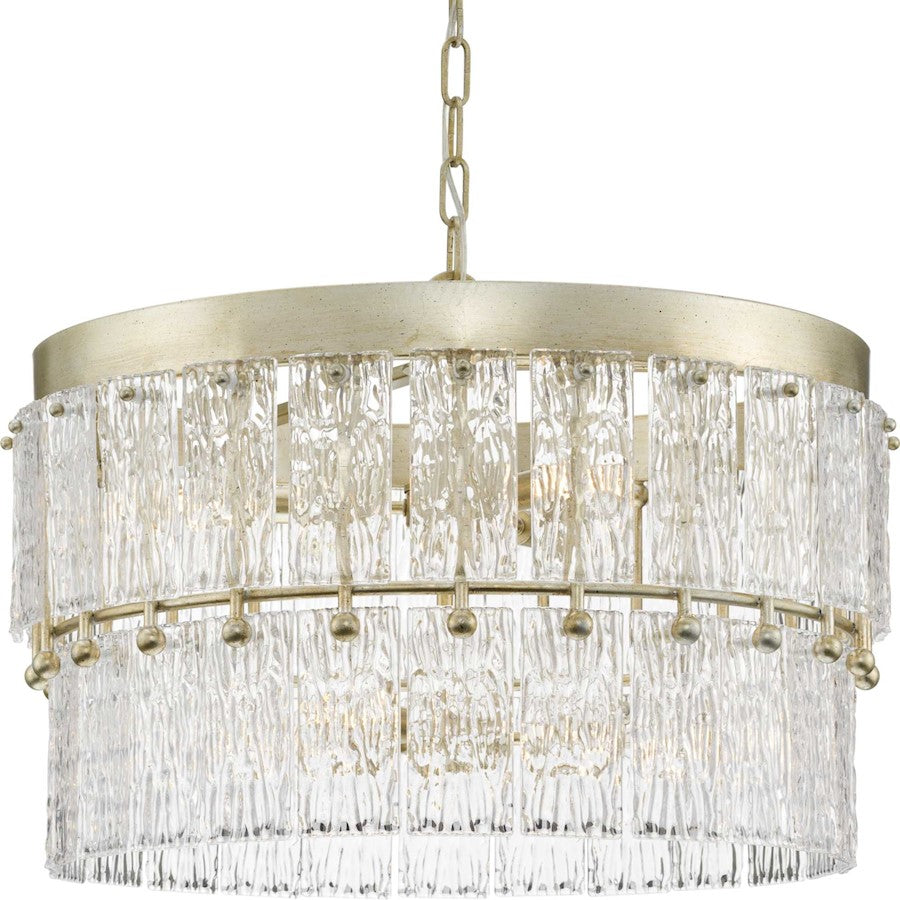 Progress Lighting Chevall 24.87" Chandelier, Silver/Clear Pressed - P400367-176