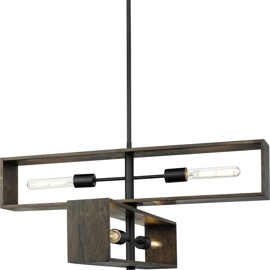 Progress Lighting Boundary 30" Chandelier, Matte Black - P400370-31M