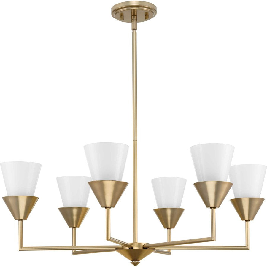 Progress Lighting Pinellas 30" Chandelier, Gold/Gloss Opal - P400372-205