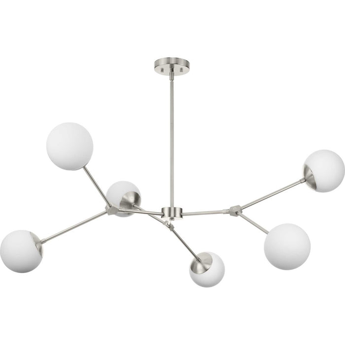 Progress Lighting Haas 50" Chandelier, Nickel/Etched Opal - P400378-009