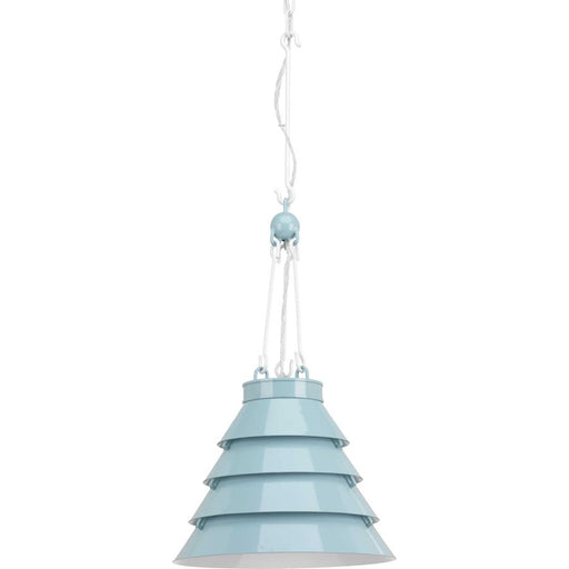 Progress Point Dume Surfrider 1Lt Pendant, Maliblue/White Interior - P500199-162