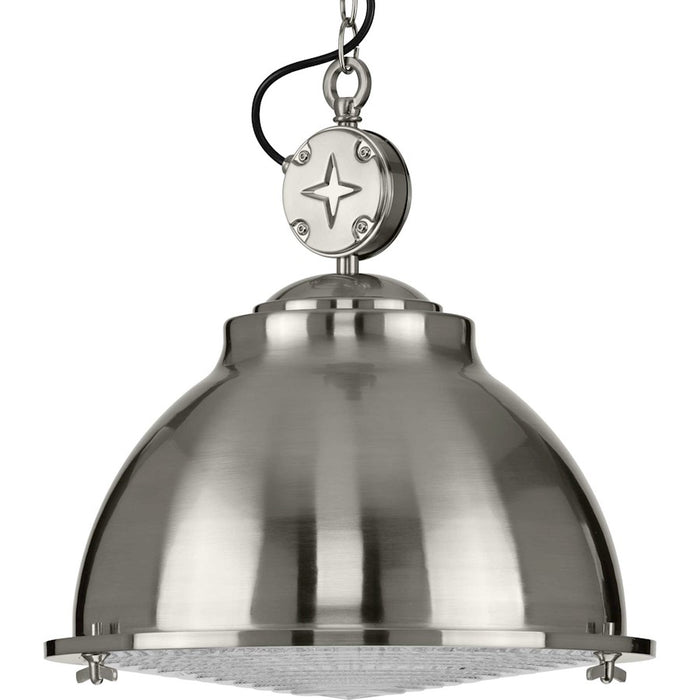 Progress Lighting Medal 1-Light Pendant, Clear Patterned