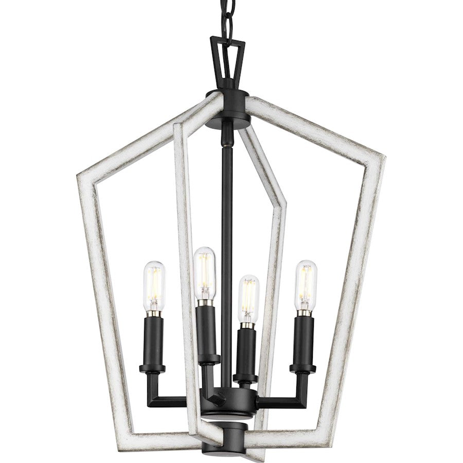 Progress Lighting Galloway 4 Light Chandelier, Black/Distressed - P500377-31M