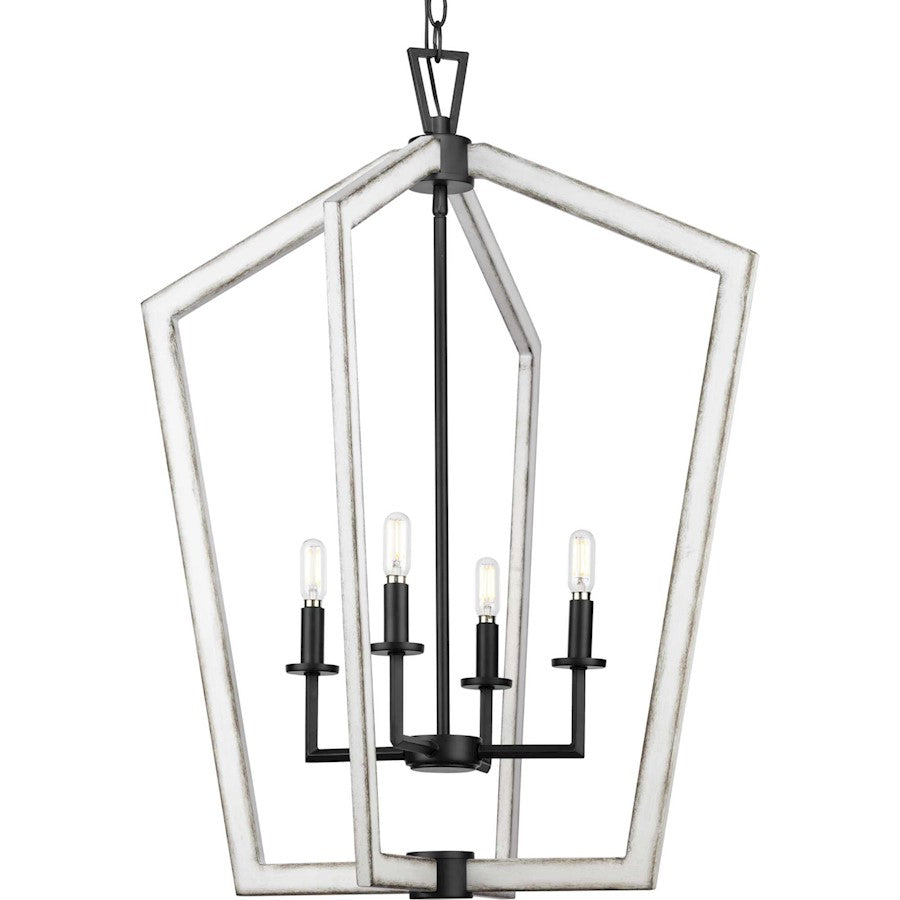 Progress Lighting Galloway 4 Light Foyer Light, Black/Distressed - P500378-31M