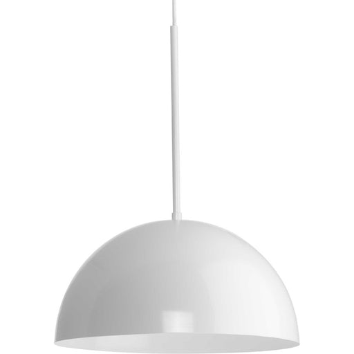 Progress Lighting Perimeter 1 Light 15" Pendant, White - P500379-030