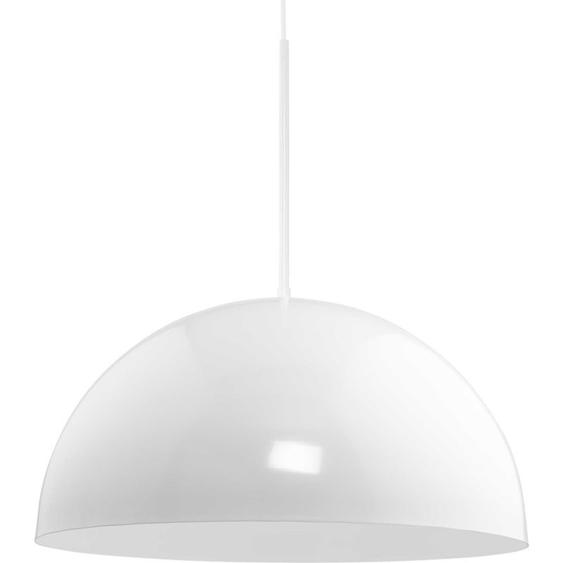 Progress Lighting Perimeter 1 Light 23" Pendant, White - P500380-030