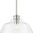 Progress Lighting Singleton 1 Light Pendant, Brushed Nickel/Clear - P500381-009