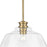 Progress Lighting Singleton 1 Light Pendant, Vintage Brass/Clear - P500381-163