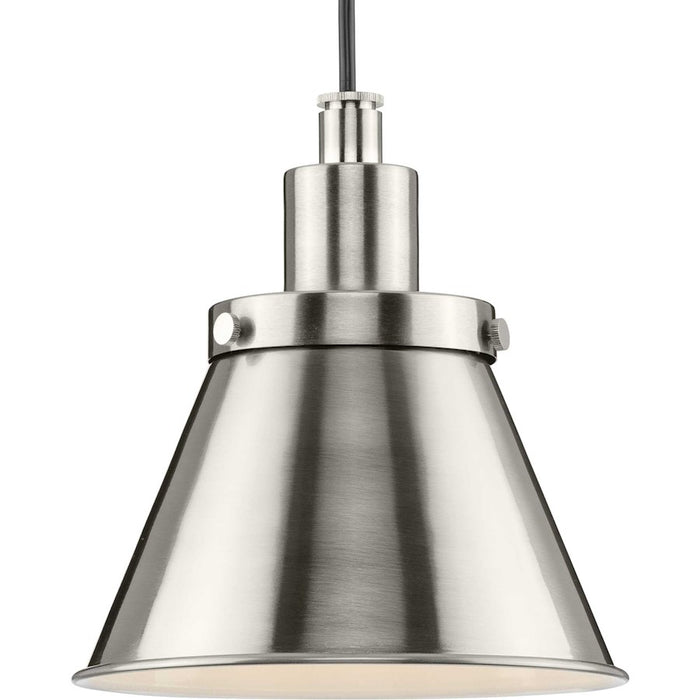 Progress Lighting Hinton 1 Light 8" Pendant, Brushed Nickel - P500383-009