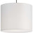 Progress Markor 1 Light Pendant, Nickel/Black/Brass /White Linen - P500386-195