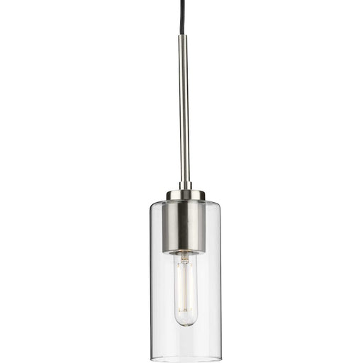 Progress Lighting Cofield 1 Light Pendant, Brushed Nickel/clear - P500403-009