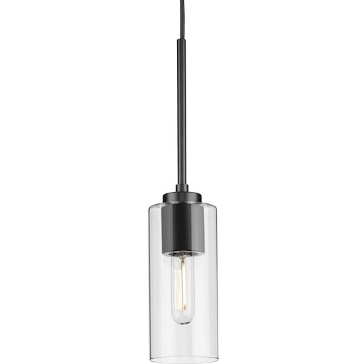 Progress Lighting Cofield 1 Light Pendant, Matte Black/clear - P500403-31M