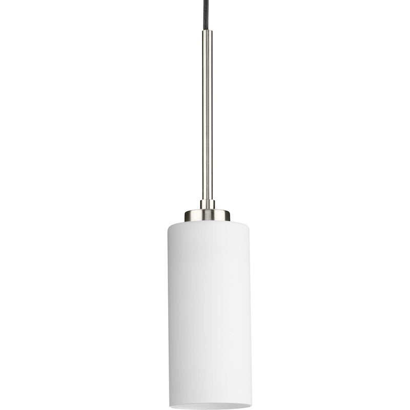 Progress Lighting Cofield 1 Light Pendant, Nickel/Etched White - P500404-009