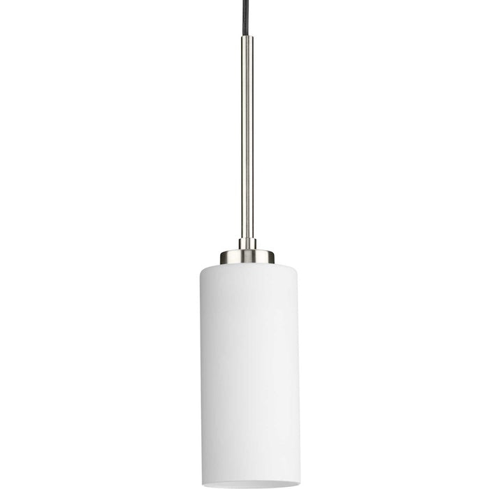 Progress Lighting Cofield 1 Light Pendant, Nickel/Etched White - P500404-009