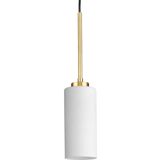 Progress Cofield 1 Light Pendant, Vintage Brass/Etched White - P500404-163