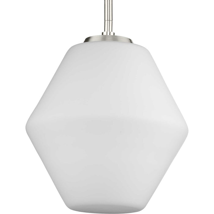 Progress Lighting Copeland 1 Light Pendant, Nickel/Etched Opal - P500409-009