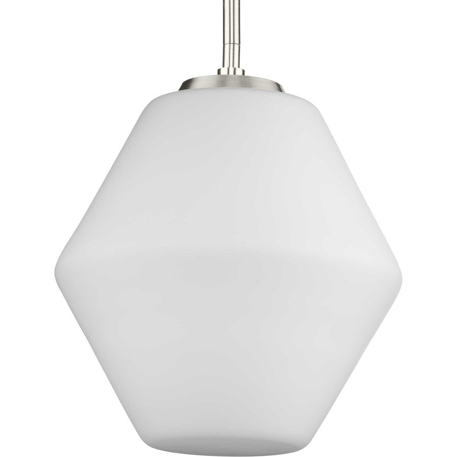 Progress Lighting Copeland 1 Light Pendant, Nickel/Etched Opal - P500409-009