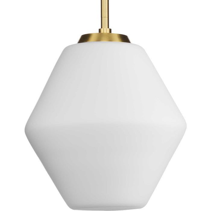 Progress Copeland 1 Light Pendant, Brushed Gold/Etched Opal - P500409-191