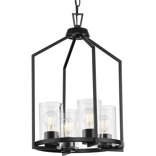 Progress Lighting Goodwin 4 Light Hall & Foyer Light, Black/Clear - P500411-31M