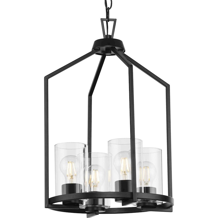 Progress Lighting Goodwin 4 Light Hall & Foyer Light, Black/Clear - P500411-31M