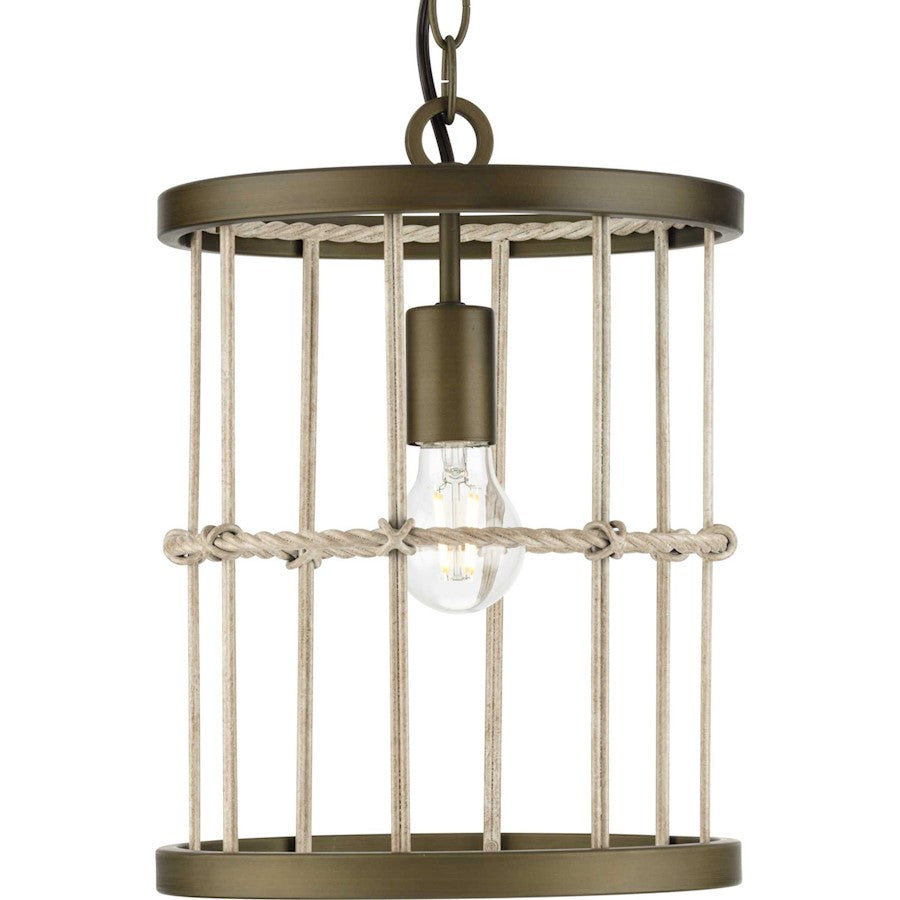 Progress Lighting Lattimore 1 Light Pendant, Aged Brass - P500417-161