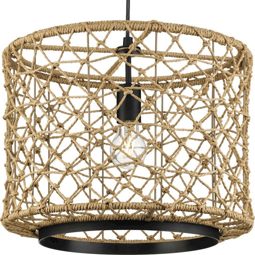 Progress Lighting Chandra 1 Light 16" Pendant, Matte Black - P500420-31M