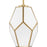 Progress Lighting Latham 9" Pendant, Gold/White Art Glass - P500435-078