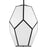 Progress Lighting Latham 14" Pendant, Black/White Art Glass - P500436-31M