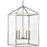 Progress Lighting Hillcrest 17" Sq. Hall/Foyer Light, Nickel/Clear - P500441-009