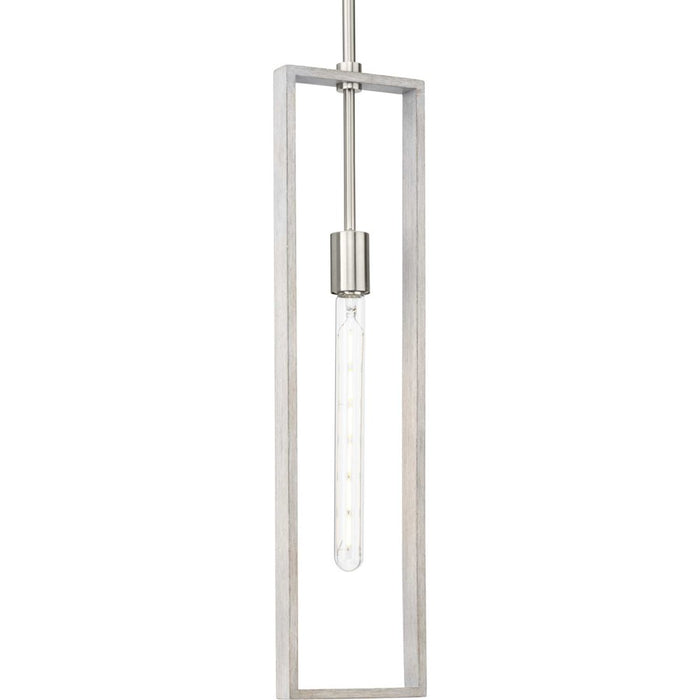 Progress Lighting Boundary 6"W Pendant, Brushed Nickel - P500444-009