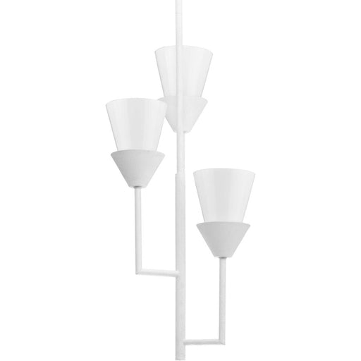 Progress Lighting Pinellas 12" Pendant, White Plaster/Gloss Opal - P500445-197