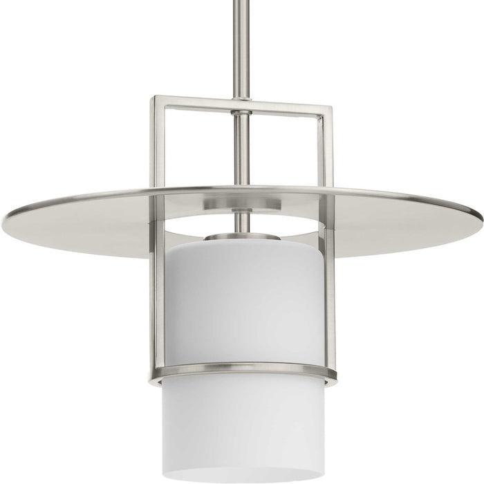 Progress Lighting Mystic 18" Pendant, Nickel/Etched White - P500446-009