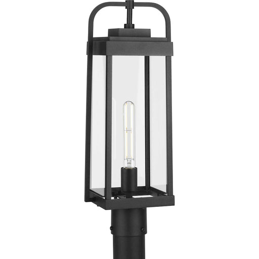 Progress Walcott 1 Light Outdoor Post Lantern, Black/Clear - P540090-031