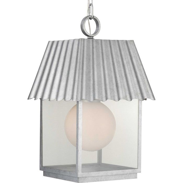 Progress Point Dume Hook Pond 1Lt Hanging Lantern, Galv/Silver - P550117-141