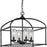 Progress Swansea 4 Light 18" Outdoor Chandelier, Black/Clear - P550128-31M