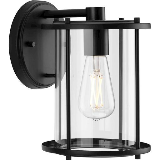 Progress Lighting Gunther 1 Light 9" Wall Lantern, Black/Clear - P560057-31M