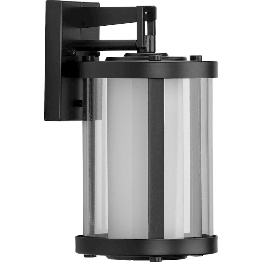 Progress Lighting Irondale 1-Light Wall Lantern, Black/Clear