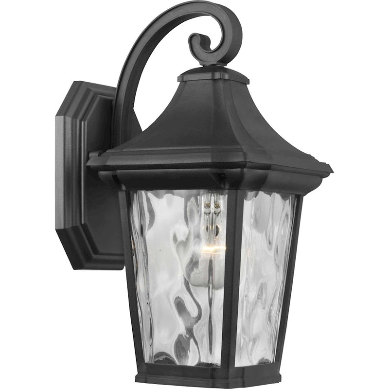 Progress Lighting Marquette Outdoor Wall Lantern, Durashield, Black/Water