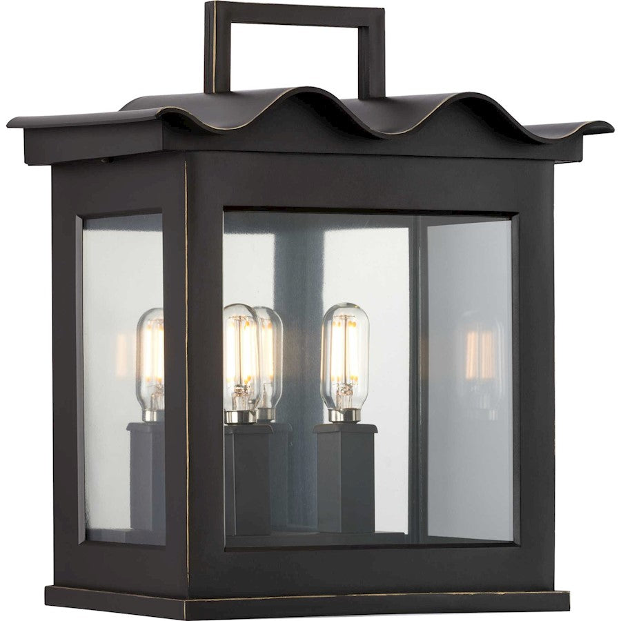 Progress Point Dume Seamoor 2Lt Wall Lantern, Rubbed Bronze/Clear - P560297-108