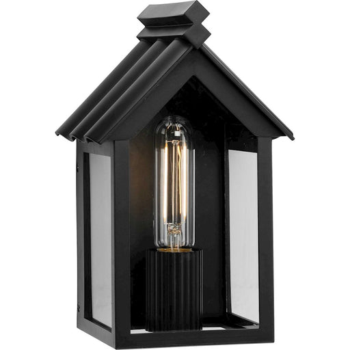 Progress Point Dume Dunemere 1Lt Small Wall Lantern, Black/Clear - P560302-31M