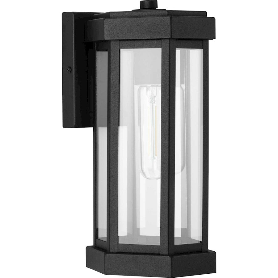 Progress Lighting Ramsey 1 Light Outdoor Wall Lantern, Black/Clear - P560337-031