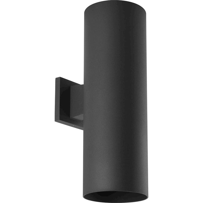 Progress Cylinder 2 Light 6" Outdoor LED Up/Down Wall Lantern, BK - P5642-31-30K