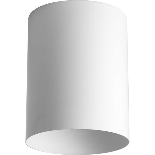 Progress Cylinder 1 Light 5" Outdoor LED Flush Mount, White - P5774-30-30K