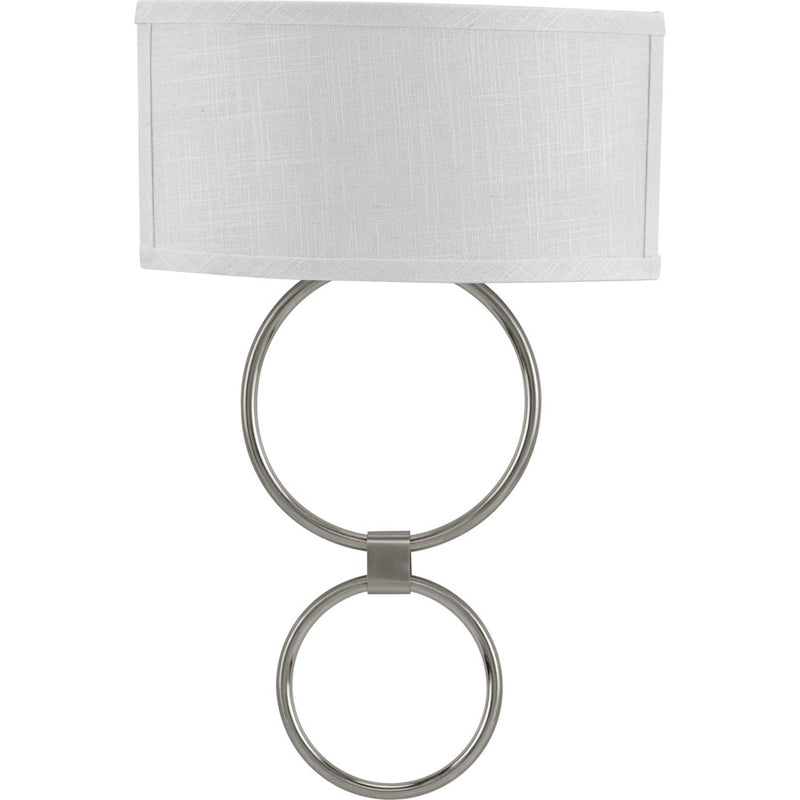Progress Lighting Shaded Circle LED Sconce, Linen