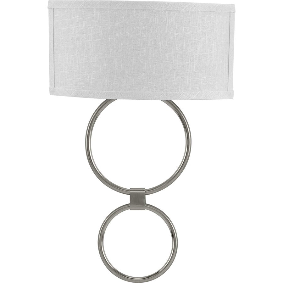 Progress Lighting Shaded Circle LED Sconce, Linen