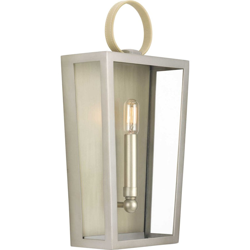 Progress Point Dume Shearwater 1Lt Wall Sconce, Nickel/Beige/Clear - P710066-081