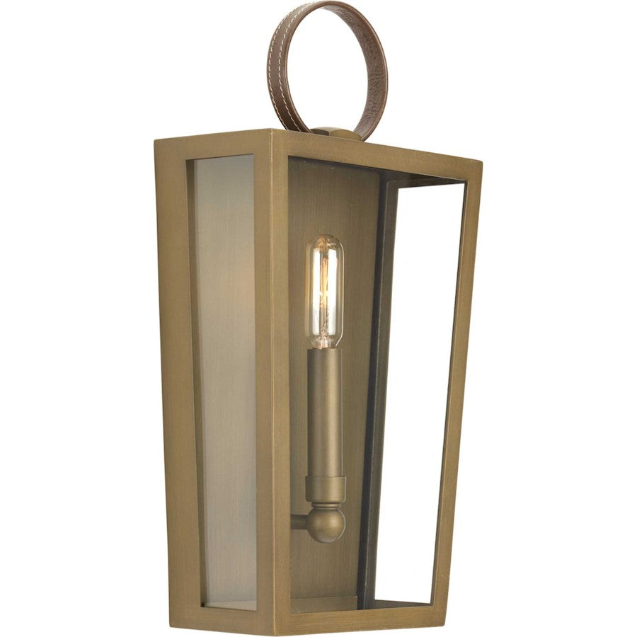 Progress Point Dume Shearwater 1Lt Wall Sconce, Brass/Brown/Clear - P710066-161