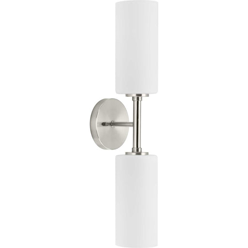 Progress Cofield 2 Light Wall Bracket, Nickel/Etched White - P710116-009