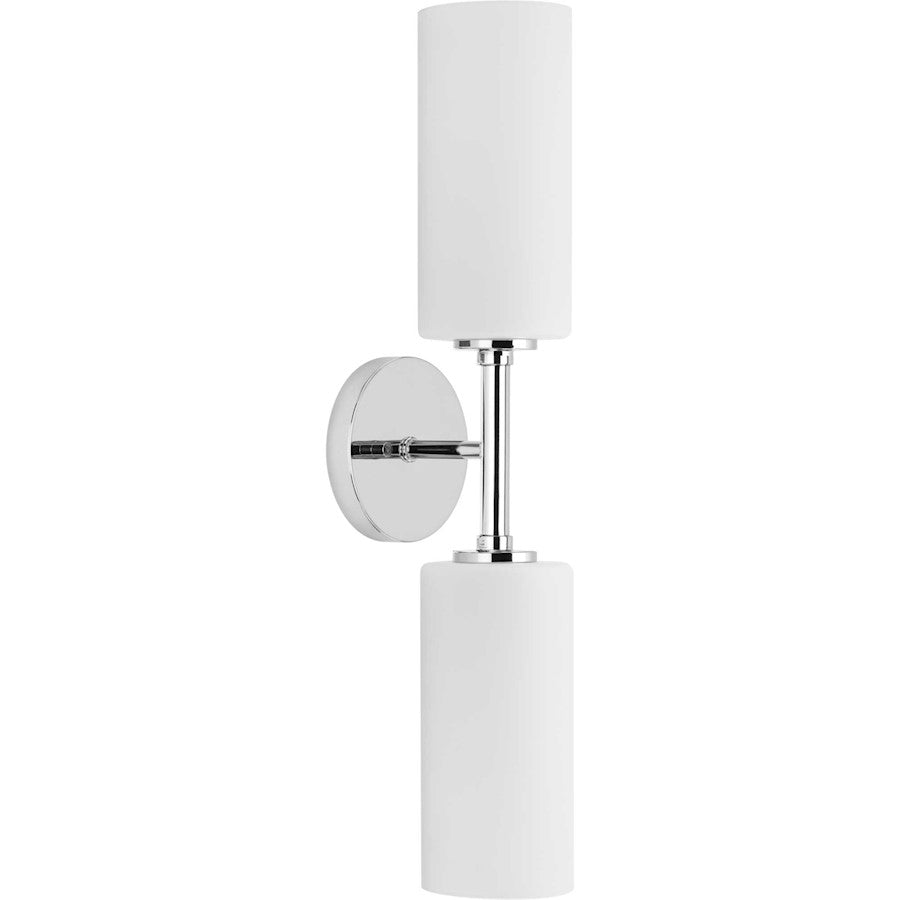 Progress Cofield 2 Light Wall Bracket, Chrome/Etched White - P710116-015